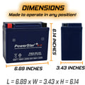 Twin Power GYZ-20H Premium MAX Battery Replaces H-D 65991-82B Made in USA 320 CCA