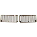 HOOD INSERTS 2 PC SET CHR W/ BLK TRIM CHEVELLE/EL CAMINO SS396 6869