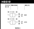 Motorsports Brake Pads Mazda 3 Blue 9012