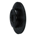 R1 11-16 BMW 535I Rear Right Drilled & Slotted Black Brake Rotor