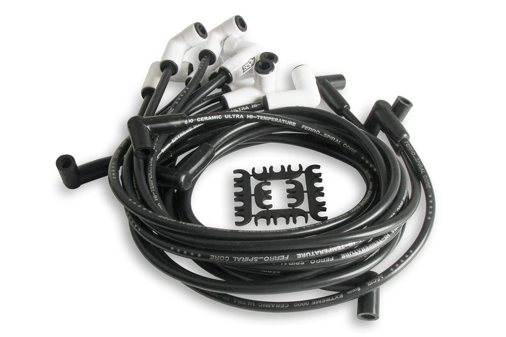 Spark Plug Wire Set Chevy Small Block With Hei 75-86 Wires Under Valve Cover Custom Fit Extreme Heat Ceramic Boot Spark Plug Wire Set ACCEL