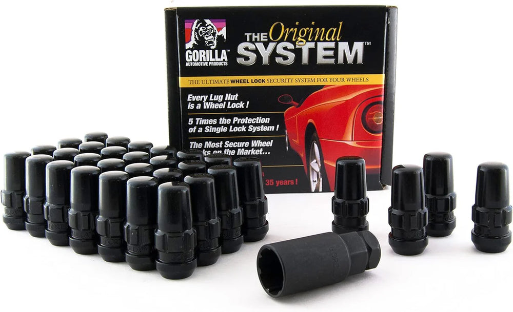 GORILLA SYSTEM DUPLEX ACORN 14MM X 1.50 BLACK CHROME