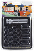 1/2INBLACK ALUMINUM RACING LUG NUTS SMALL DIA CLAMSELL KIT (20 LUGS & 1 KEY)