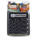12MM X 1.25BLACK ALUMINUM RACING LUG NUTS SMALL DIA CLAMSELL KIT (20 LUGS & 1 K