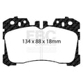 EBC 07+ Lexus LS460 4.6 Redstuff Front Brake Pads