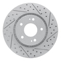 DFC 09-15 Mitsubishi Lancer Front Right Drilled & Slotted Geoperformance Rotor