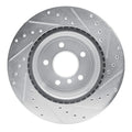 R1 06-15 BMW 330xi Rear Left Drilled & Slotted Geoperformance Rotor