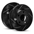 R1 71-80 Dodge B300 Van/B300 Front Right Drilled Black Brake Rotor