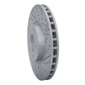 R1 14-19 Chevrolet Corvette Front Right Drilled & Slotted Geo-Carbon Rotor