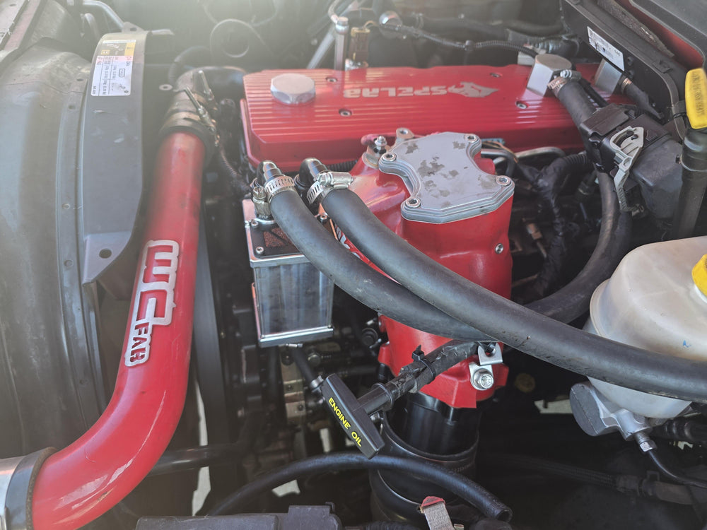 Wehrli 10-18 Dodge 6.7L Cummins (Non 13-15 w/Dual Rads) Upper Coolant Pipe - Sparkle Bomber Orange