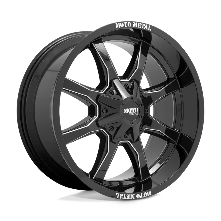 MO970 20X9 8X180 G-BLK MILL SPOKE 0