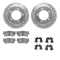 R1 89-98 Chevy Tracker Front Drill/Slot Silver Rotors w/Optimum Pads