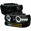 PROJECTOR HEADLIGHT LED BUMPER LIGHTS- AMBER SMOKE BUMPER LIGHTS SMOKE HEADLIGHTS