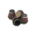 K&N Universal Chrome Filter 2.125 in Flange ID / 3in Base OD / 2in Top OD / 2.75in H (4 per box)