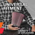 K&N Universal Chrome Filter 2.125 in Flange ID / 3in Base OD / 2in Top OD / 2.75in H (4 per box)