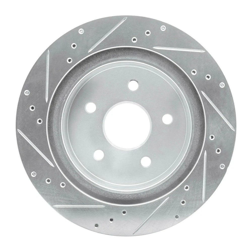 R1 04-06 Dodge Ram SRT-10 Rear Left Drilled Black Brake Rotor