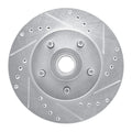 R1 79-91 Ford LTD Crown Victoria Front Right Drilled & Slotted Silver Brake Rotor