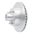 R1 79-91 Ford LTD Crown Victoria Front Right Drilled & Slotted Silver Brake Rotor