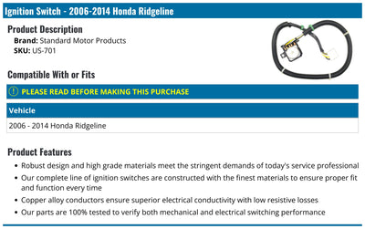 STANDARD IGN auto part