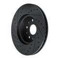 R1 16-25 Cadillac CT5 Front Right Drilled & Slotted Black Brake Rotor