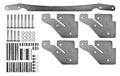 R1 12-19 Mercedes-Benz GLE300d Rear Brake Rotor Set w/Ceramic Pads and Hardware