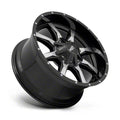 MO970 17x8 8x180.00 GLOSS BLACK W/ MACHINED FACE (0 mm)
