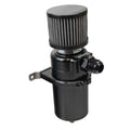 Moroso Single Inlet -12AN Billet Breather Tank Catch Can - Black