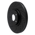 R1 17-20 Lincoln MKZ Front Left Drilled & Slotted Black Brake Rotor
