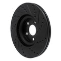 R1 17-20 Lincoln MKZ Front Left Drilled & Slotted Black Brake Rotor