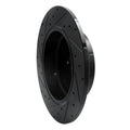 R1 03-05 Land Rover Range Rover Rear Right Drilled & Slotted Black Brake Rotor