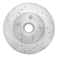 R1 Concepts Brake Rotor Drilled and Slotted Silver Fits Ford Ranger