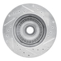 R1 Concepts Brake Rotor Drilled and Slotted Silver Fits Ford Ranger