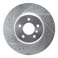 R1 11-19 BMW 535d Front Left Drilled Black Brake Rotor