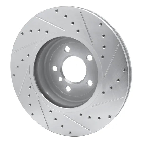 R1 11-19 BMW 535d Front Left Drilled Black Brake Rotor