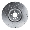 DFC 16-24 Jaguar XF Front Right Drilled & Slotted Silver Brake Rotor