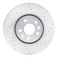 R1 10-17 Renault SAFRANE (Mexico) Front Right Drilled & Slotted Silver Brake Rotor