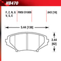 Hawk 04-09 RX8 HT-10 Front Race Pads (NOT FOR STREET USE)