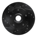 R1 91-03 Chevrolet S10 Blazer Front Left Drilled & Slotted Black Brake Rotor