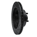 R1 68-73 Ford Mustang Front Left Drilled & Slotted Black Brake Rotor