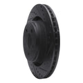 R1 11-12 Jeep Liberty Front Right Drilled & Slotted Black Brake Rotor