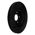 R1 20-25 Ford BRONCO Sport Front Left Drilled & Slotted Black Brake Rotor