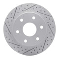 R1 08-11 Nissan Pathfinder Front Left Drilled & Slotted Geo-Carbon Rotor