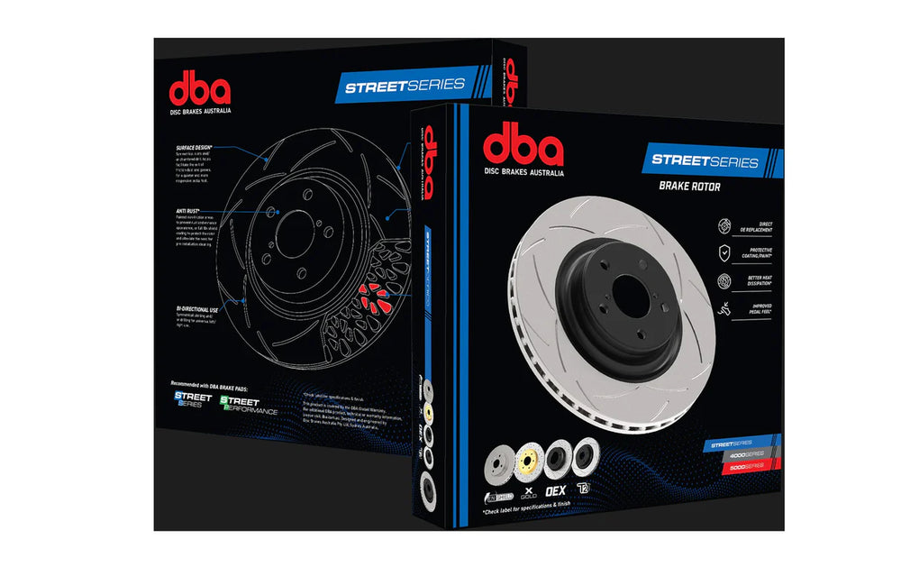 DBA 06-22 Acura CSX Front Street Series Drilled & Slotted Rotor w/Gold Hat