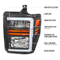 LED BAR TAIL LIGHTS SEQUENTIAL TURN SIGNAL MATTE BLACK HOUSING CLEAR LENS