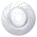 DFC 22-25 Hyundai Kona N Front Left Drilled & Slotted Silver Brake Rotor
