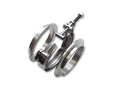 Vibrant T304 SS V-Band Flange Assembly for 2.25in O.D. Tubing incl 2 V-Band flanges & 1 V-Band Clamp