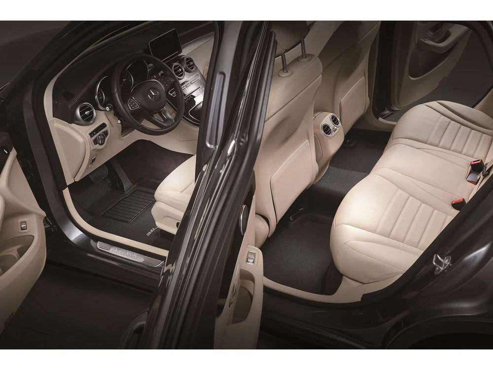 3D MAXpider 2007-2011 Toyota Yaris Sedan Kagu 1st & 2nd Row Floormats - Black