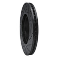 R1 07-20 Acura MDX Front Left Drilled & Slotted Black Brake Rotor