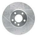 R1 07-19 BMW X5 Front Left Drilled Black Brake Rotor