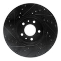 R1 98-02 Ford Crown Victoria Front Right Drilled & Slotted Black Brake Rotor